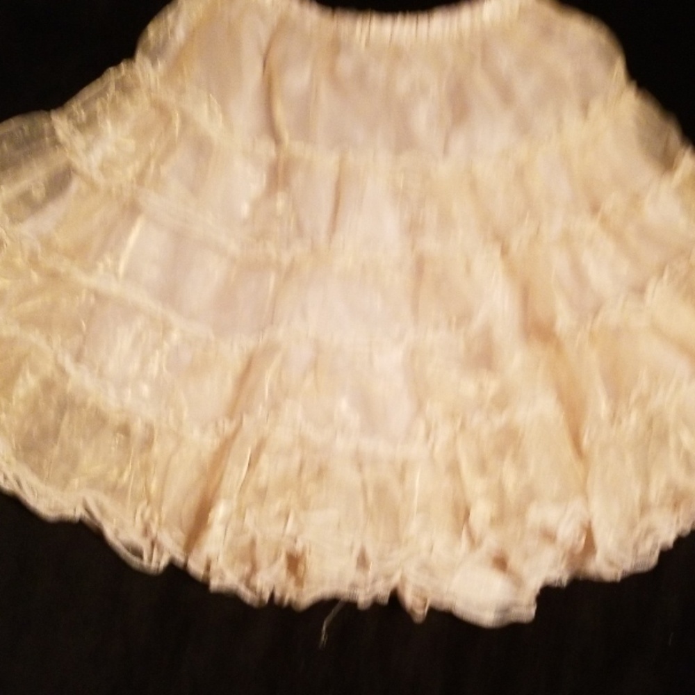 Gold lame' crinoline 24" long